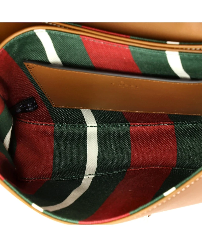 Pre-Owned Gucci Mini Gg Emblem Flap Crossbody Bag Gg Coated Canvas
