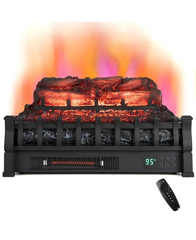 Costway 23 Inch Electric Fireplace Heater Fireplace Logs Inserts Infrared Quartz Heater