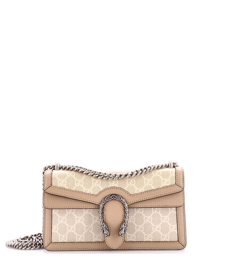 Pre-Owned Gucci Small Dionysus Bag Gg Coated Canvas with Leather
