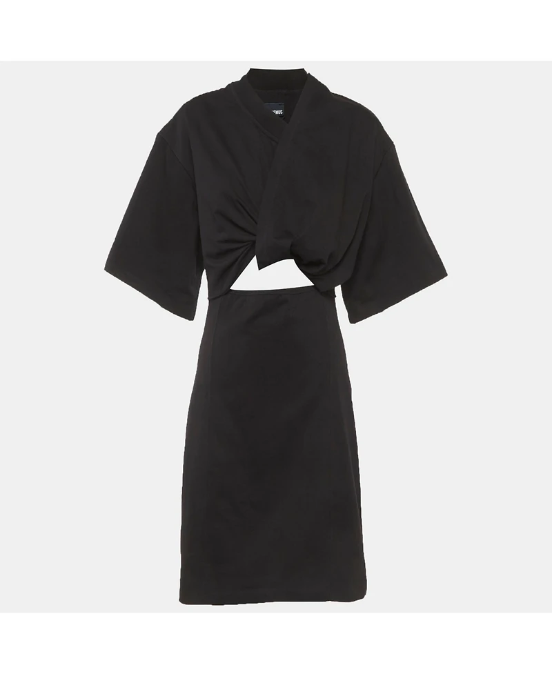 Pre-Owned Jacquemus Women's Cotton Twisted The Bahia T-Shirt Dress