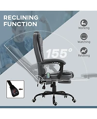 Boyel Living 7-Point Vibrating Massage Office Chair High Back Executive Recliner with Lumbar Support