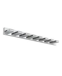 Busdays 52 Inch Modern Chrome 8 Light Led Vanity Light Square Acrylic Lampshades Wall Mount Fixture for Bathroom Mirror Lighting