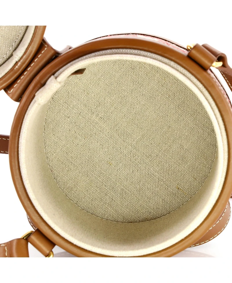 Pre-Owned Celine Small Tambour Bag Triomphe Canvas
