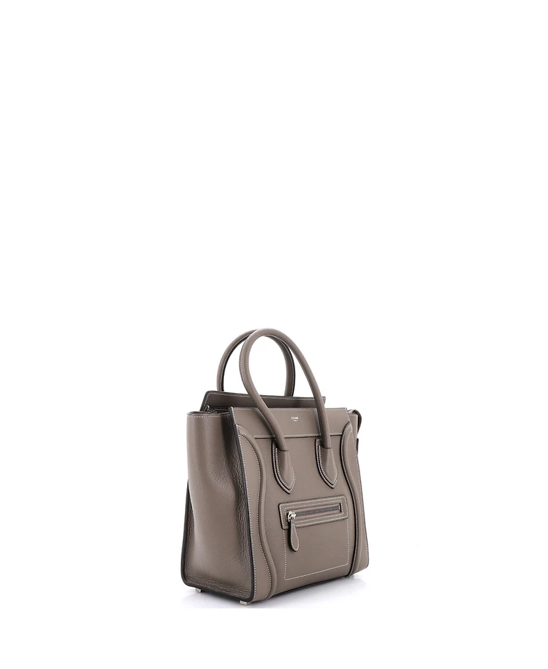 Pre-Owned Celine Micro Luggage Bag Grainy Leather