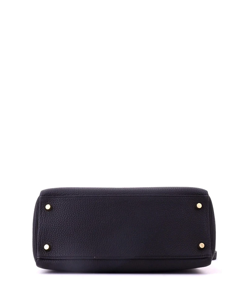 Pre-Owned HERMES Kelly 28 Handbag Black Togo with Gold Hardware