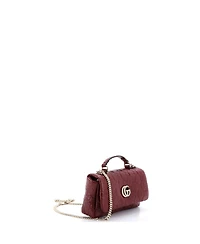 Pre-Owned Gucci Mini Gg Milano Top Handle Bag Guccissima Leather