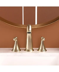 Phying 2 Handle Widespread Bathroom Faucet 3 Hole, with Pop Up Drain and 2 Water Supply Linesm
