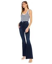 KanCan Women's Elowen High Rise Super Flare Jeans