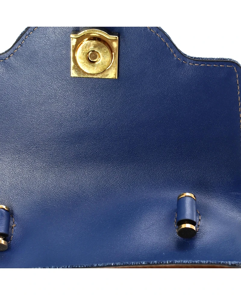 Pre-Owned Versace Small La Medusa Top Handle Bag Denim