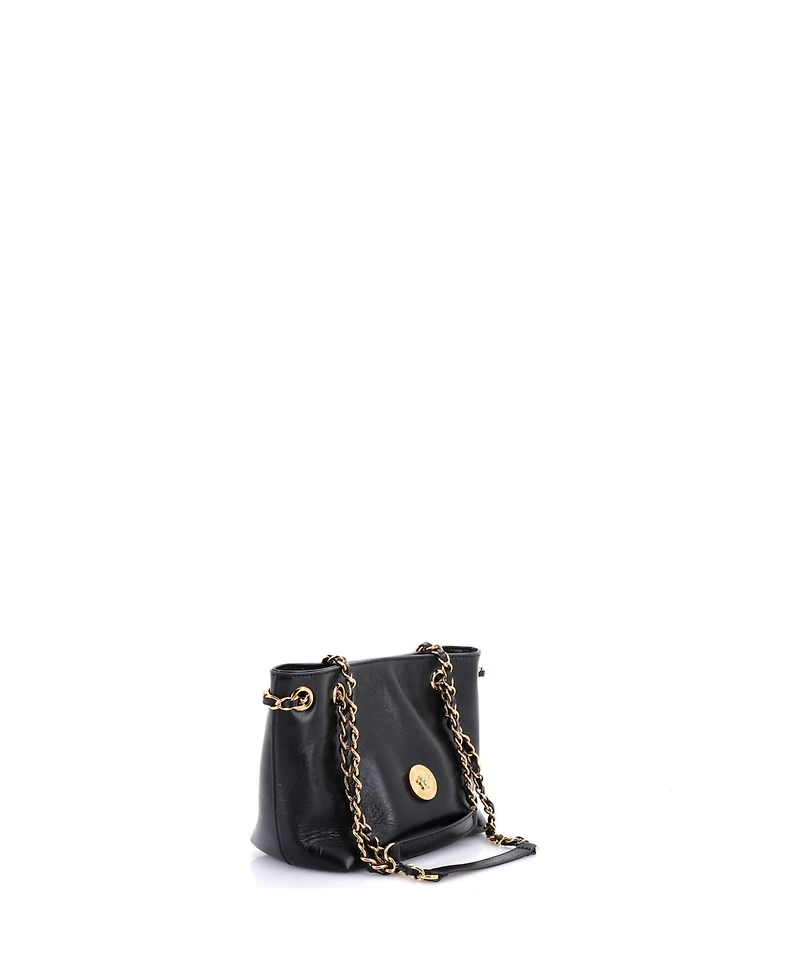 Pre-Owned Versace Mini Medusa Icon Chain Tote Leather