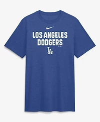 Nike Men's Heather Royal Los Angeles Dodgers Stacked Tri-Blend T-Shirt