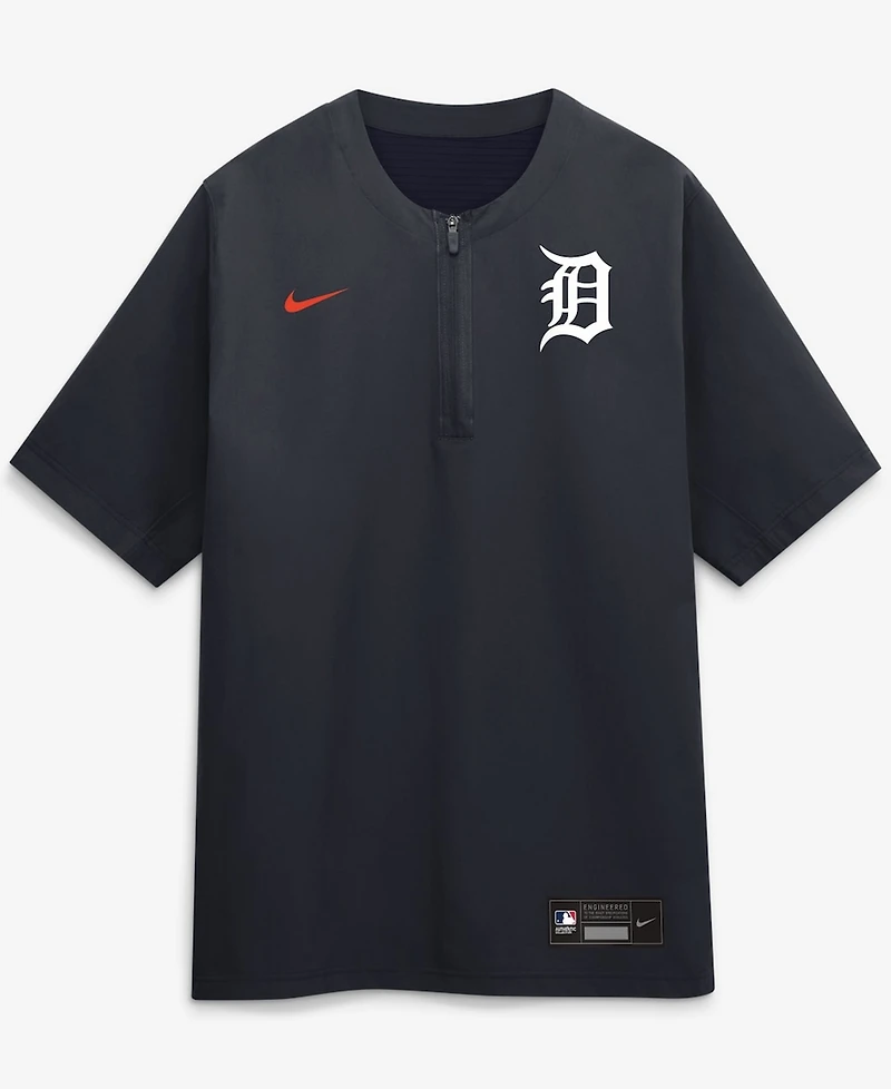 Nike Men's Navy Detroit Tigers Authentic Collection Dri-fit Quarter-Zip Windshirt