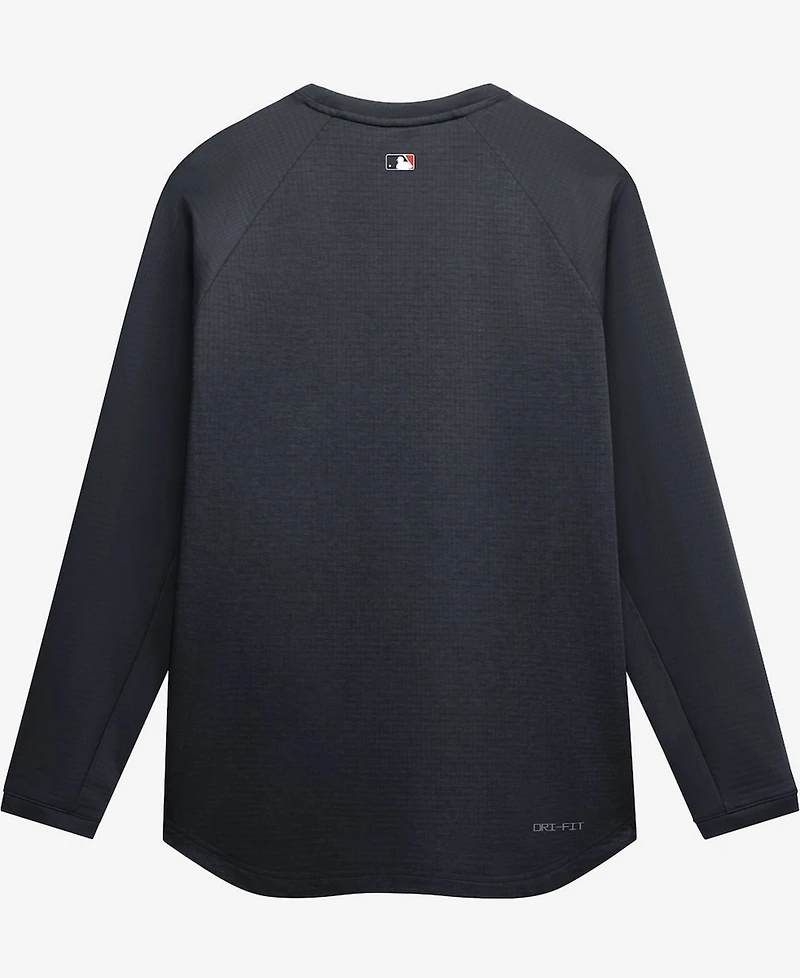 Nike Men's Navy Detroit Tigers Authentic Collection Raglan Dri-fit Sweatshirt