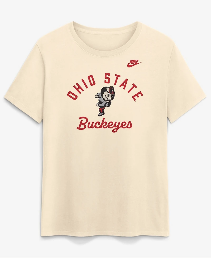 Nike Women's Natural Ohio State Buckeyes Legacy Team Name T-Shirt