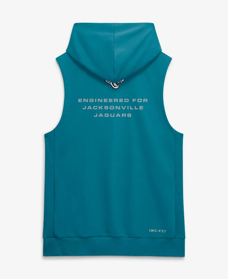 Nike Men's Teal Jacksonville Jaguars Sideline Standard Issue Dri-fit Sleeveless Hoodie