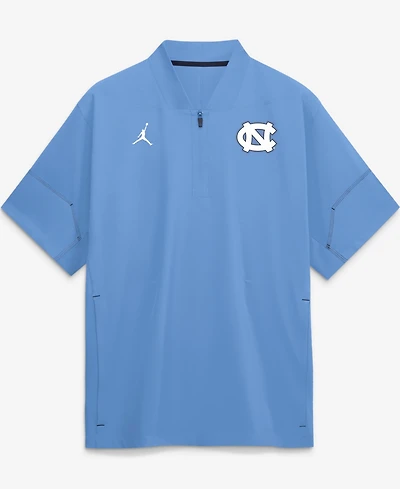 Jordan Men's Carolina Blue North Tar Heels 2026 Sideline Short Sleeve Quarter-Zip Coach Jacket