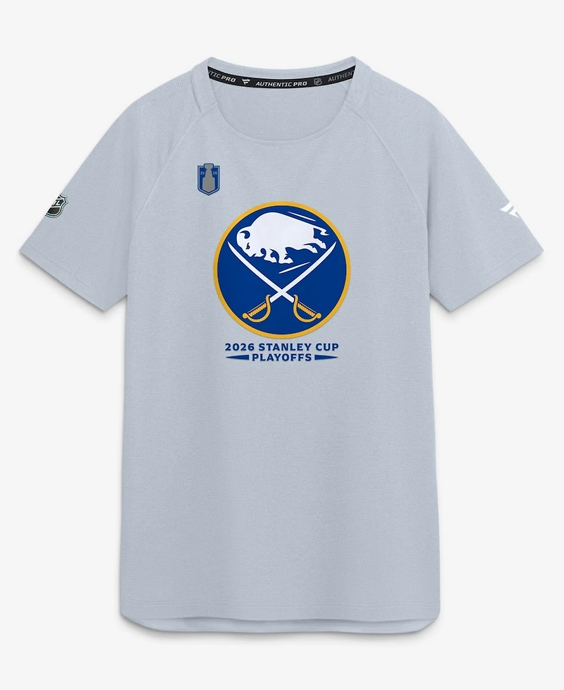 Fanatics Men's Gray Buffalo Sabres 2026 Stanley Cup Playoffs Authentic Pro Rink Performance T-Shirt