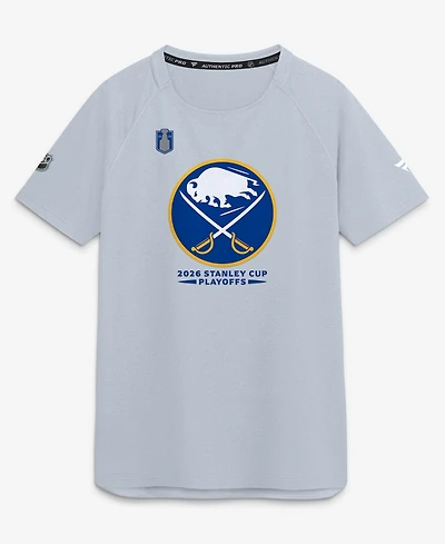 Fanatics Men's Gray Buffalo Sabres 2026 Stanley Cup Playoffs Authentic Pro Rink Performance T-Shirt