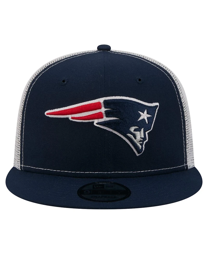 New Era Men's Navy New England Patriots Core Team 9FIFTY Trucker Snapback Hat