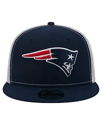 New Era Men's Navy New England Patriots Core Team 9FIFTY Trucker Snapback Hat