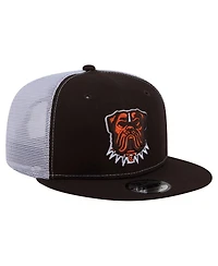 New Era Men's Brown Cleveland Browns Core Team 9FIFTY Trucker Snapback Hat