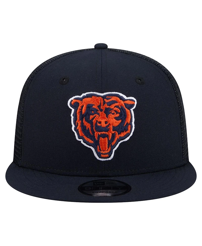 New Era Men's Navy Chicago Bears Core Team 9FIFTY Trucker Snapback Hat