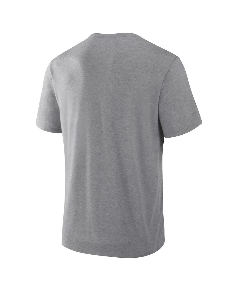 Fanatics Men's Heather Gray Denver Broncos Vintage Heritage Tribute Tri-Blend T-Shirt