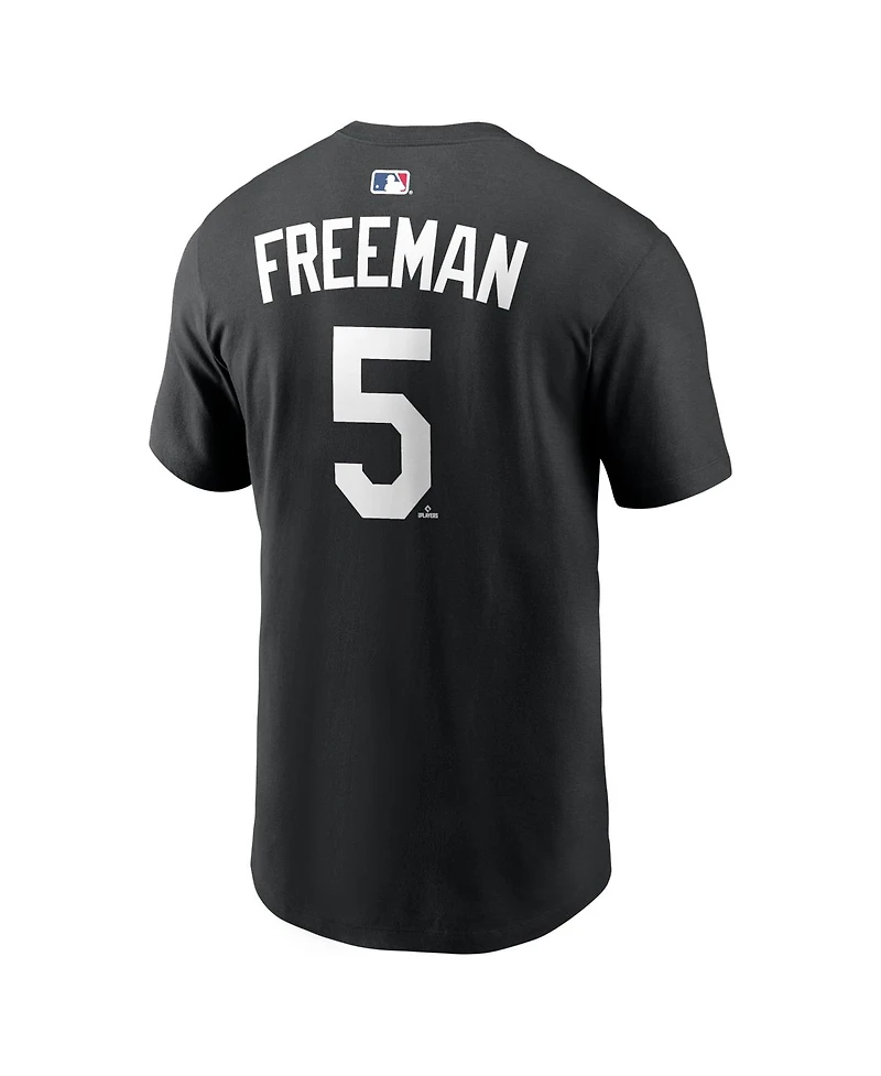 Nike Men's Freddie Freeman Black Los Angeles Dodgers Name Number T-Shirt