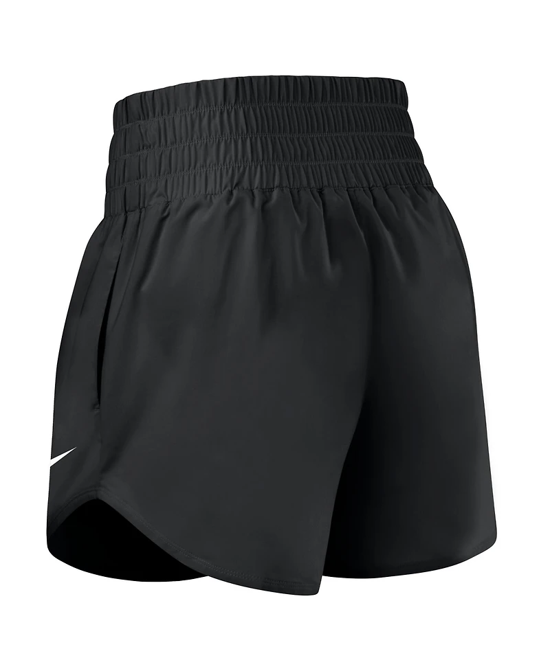 Nike Women's Black Iowa Hawkeyes Performance One Dri-fit High-Rise Shorts