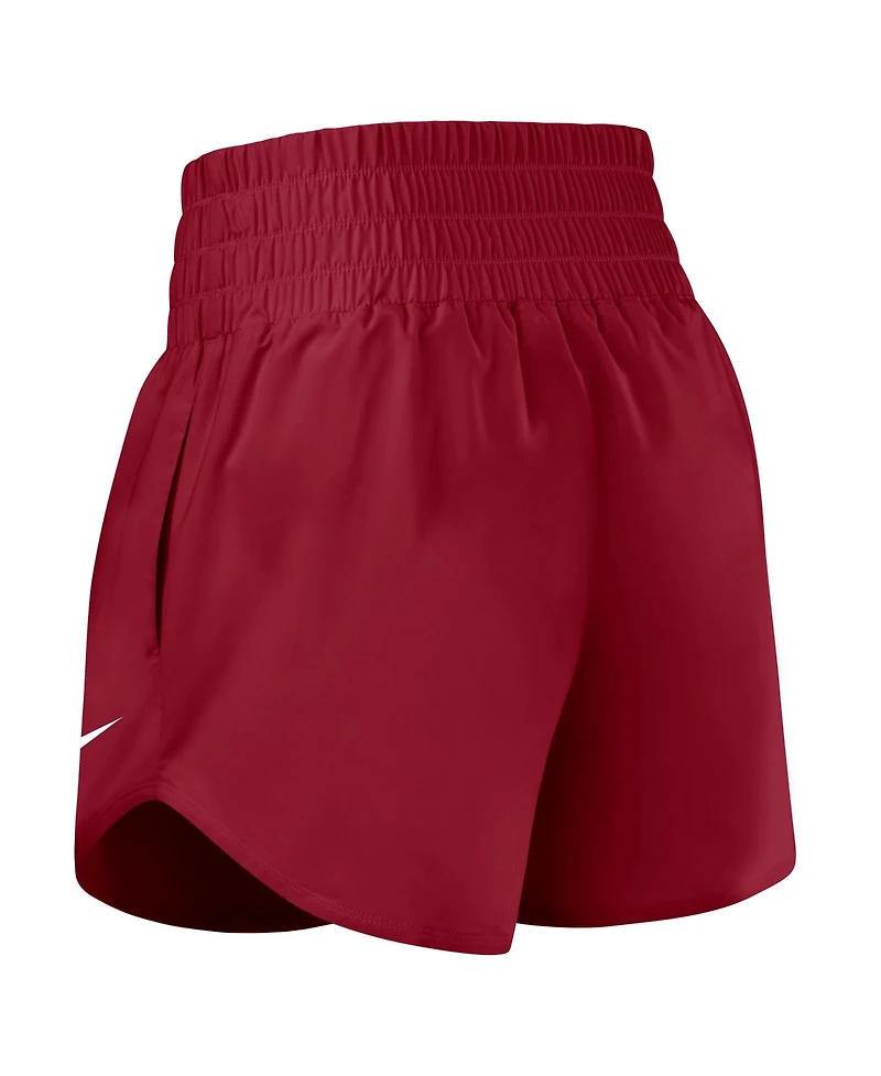 Nike Women's Crimson Alabama Tide Performance One Dri-fit High-Rise Shorts