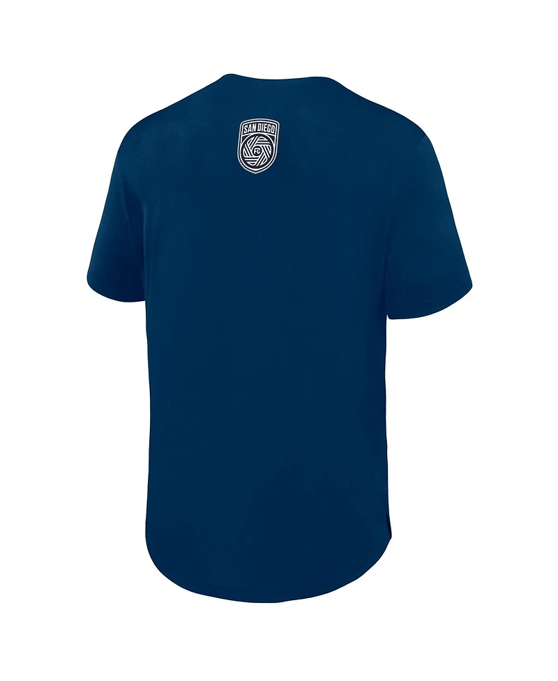 Fanatics Men's Navy San Diego Fc Maximum Intensity Button-Up Jersey