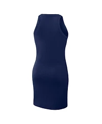 Fanatics Women's Navy Dallas Cowboys Push Beyond Tri-Blend Ribbed Sleeveless Dress