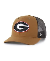 '47 Brand X Carhartt Men's and Women's Brown Georgia Bulldogs Trucker Adjustable Hat