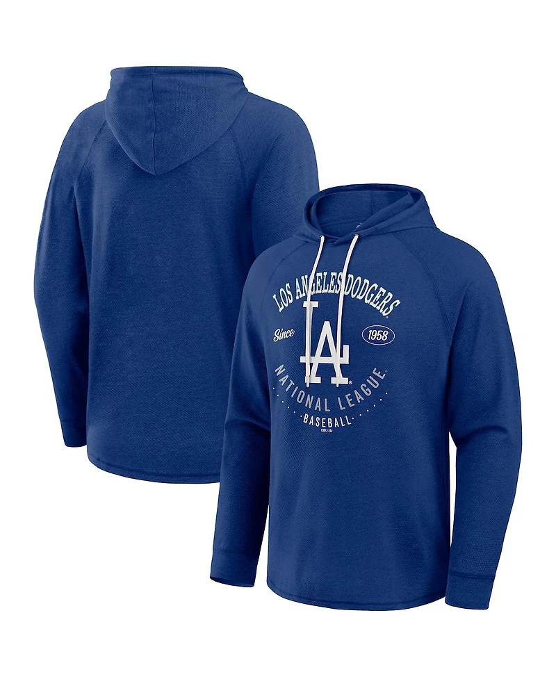 Fanatics Men's Royal Los Angeles Dodgers Raglan Hooded Long Sleeve T-Shirt