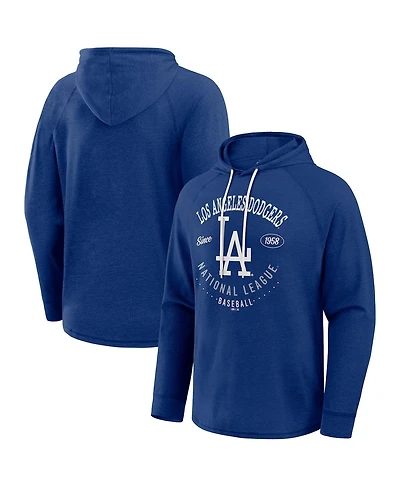 Fanatics Men's Royal Los Angeles Dodgers Raglan Hooded Long Sleeve T-Shirt
