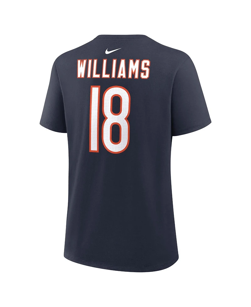 Nike Women's Caleb Williams Navy Chicago Bears Player Name Number T-Shirt