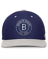 Nike Men's Navy/Silver Brooklyn Dodgers Cooperstown Collection Pro Dri-fit Snapback Hat