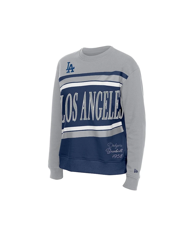 New Era Women's Navy/Gray Los Angeles Dodgers Gameday Fleece Sweatshirt
