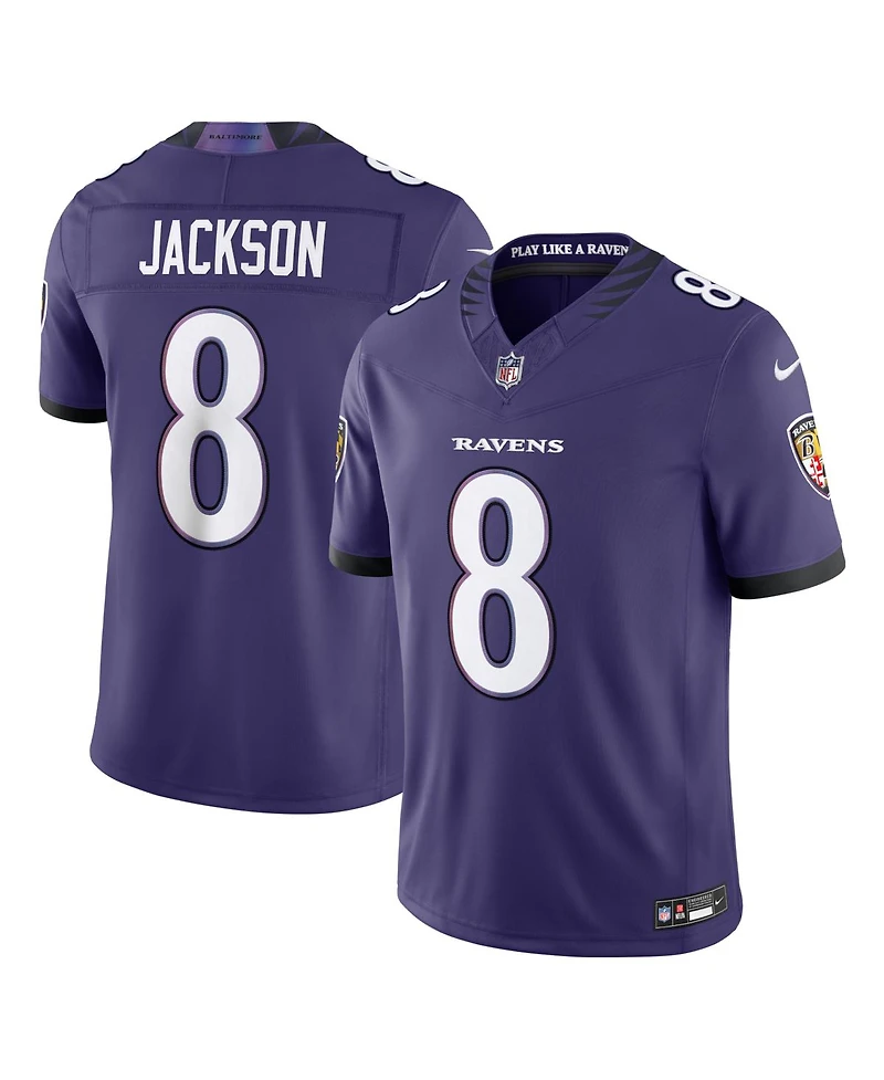 Nike Men's Lamar Jackson Purple Baltimore Ravens Vapor F.u.s.e. Sewn Down Limited Jersey