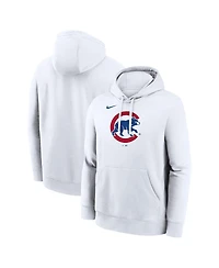 Nike Men's White Chicago Cubs Logo Club Hoodie