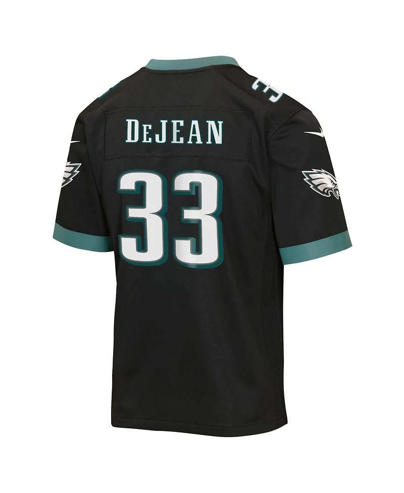 Nike Big Boys and Girls Cooper DeJean Black Philadelphia Eagles Alternate Game Jersey