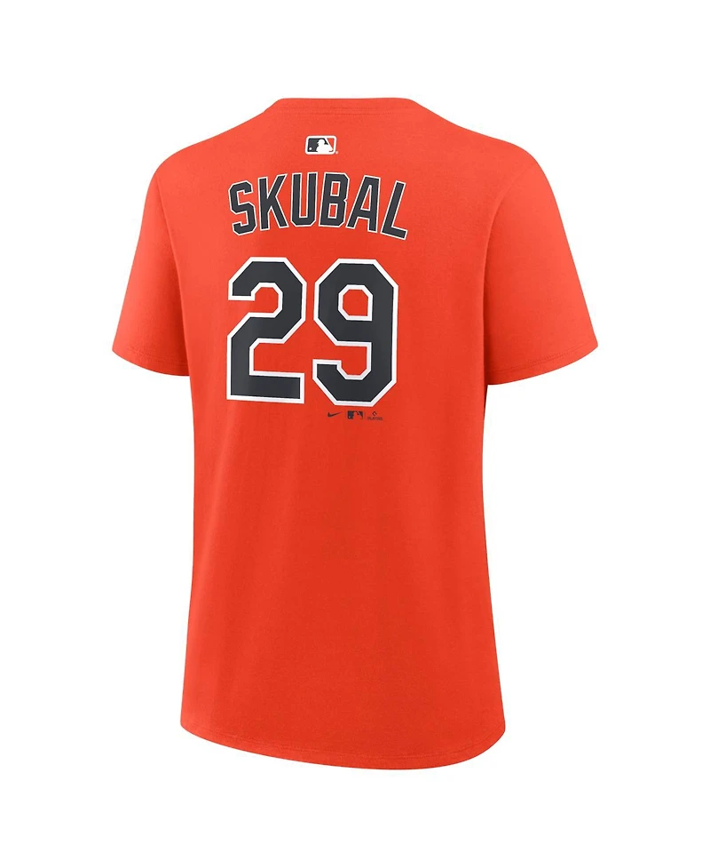 Nike Women's Tarik Skubal Orange Detroit Tigers Name Number T-Shirt