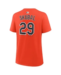 Nike Women's Tarik Skubal Orange Detroit Tigers Name Number T-Shirt