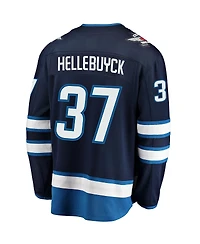 Fanatics Men's Connor Hellebuyck Navy Winnipeg Jets Breakaway Replica Jersey