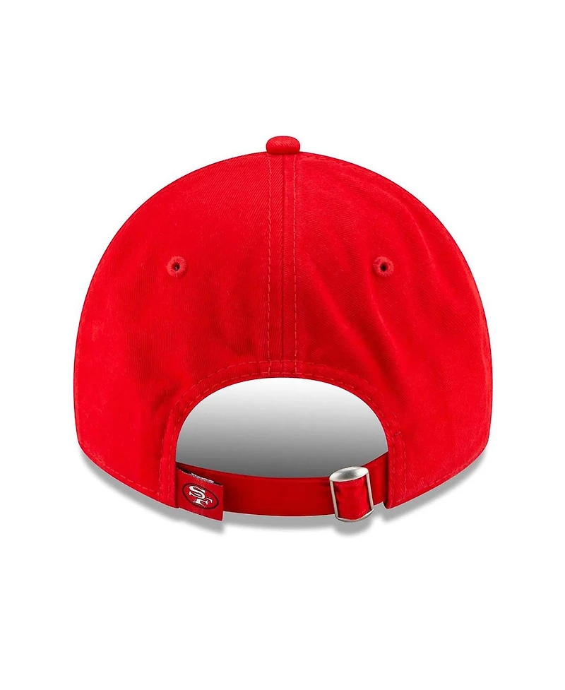 New Era Men's Scarlet San Francisco 49ers 80th Anniversary Throwback Side Patch 9TWENTY Adjustable Hat