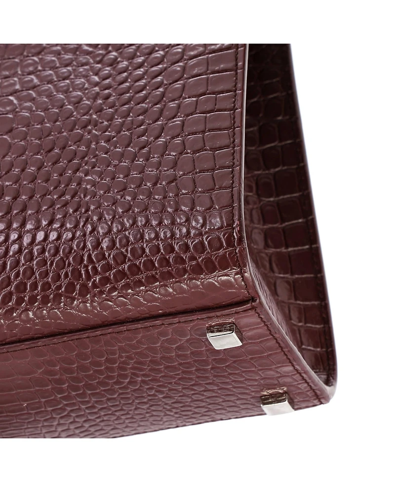 Pre-Owned Saint Laurent Small Manhattan Tote Embossed Leather