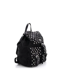 Pre-Owned Prada Medium Double Front Pocket Backpack Tessuto with Grommet Detail