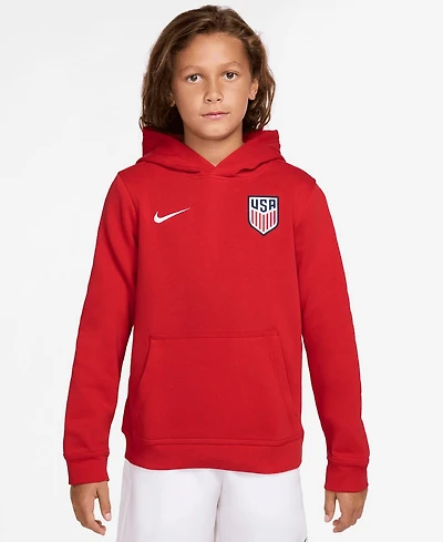 Nike Big Boys and Girls Red Usmnt Club Hoodie
