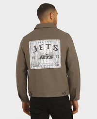 Fanatics Men's Tan New York Jets Trucker Full-Button Jacket