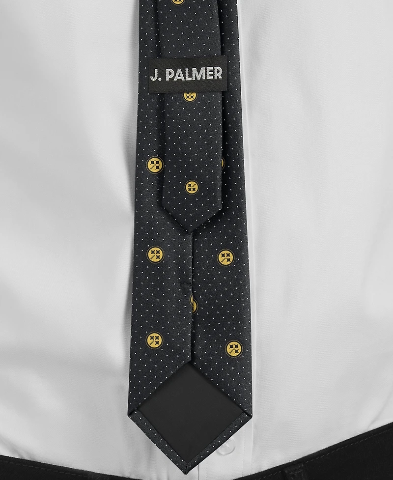 J. Palmer Men's Pittsburgh Steelers Game Day Polka Dot Tie